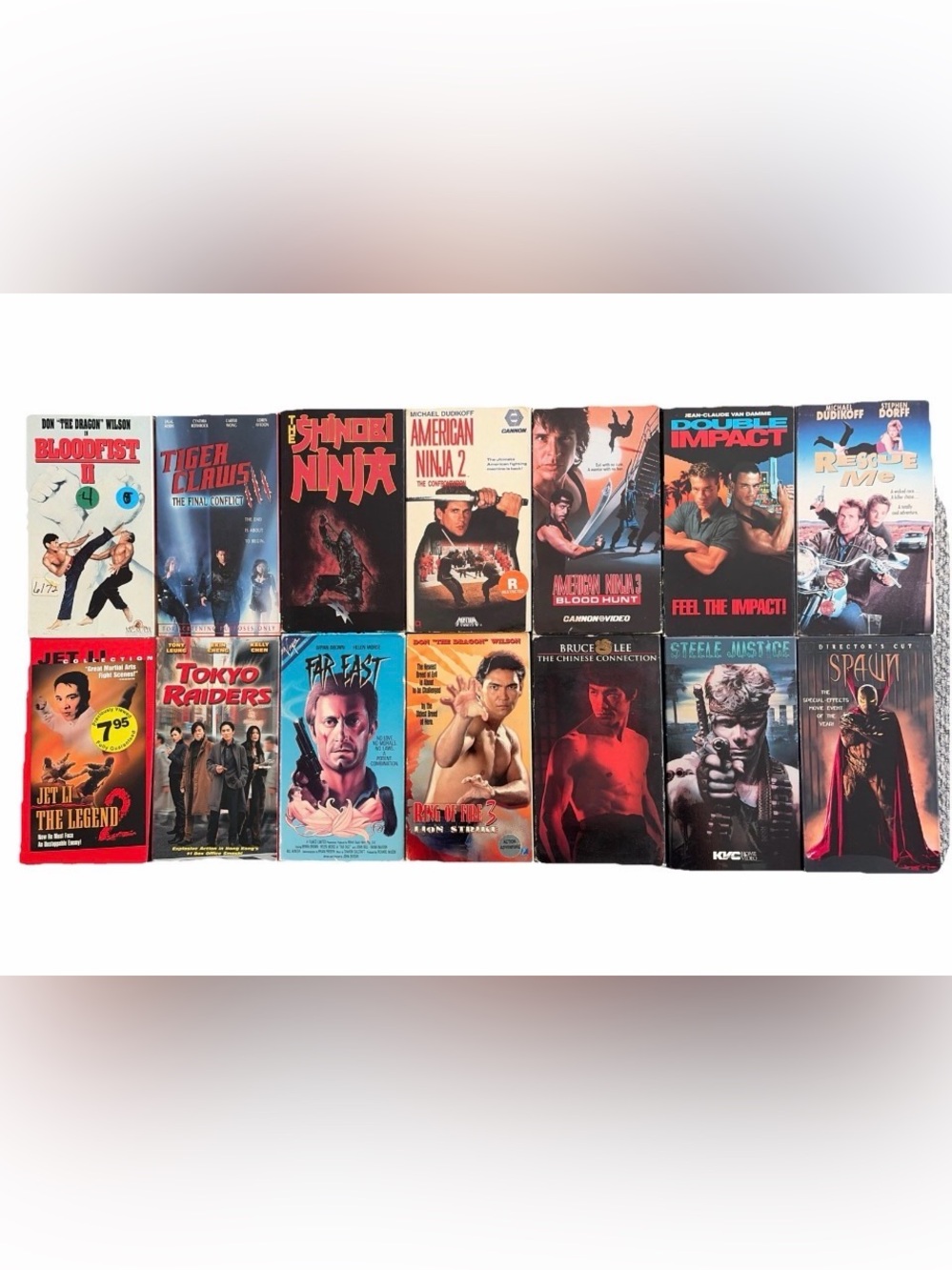 Vintage VHS Movie Lot ( Martial Arts  ) Bruce Lee, VAN DAMME, Jet Li Don Wilson